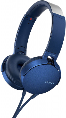 Sony MDR-XB550AP Extra Bass On-Ear Headphones Pristine - Blue