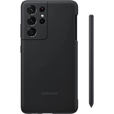 Samsung Official Silicone Cover With S Pen Like New - Black - Galaxy S21 Ultra 5g