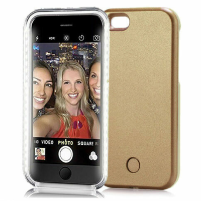 Casu Selfie Built-In Lights Case Brand New - Gold - Iphone 8 / Se 2020