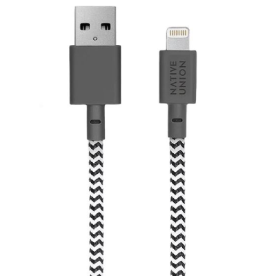 Native Union USB to USB-C Belt Charging Cable 1.2m - Brand New - Zebra