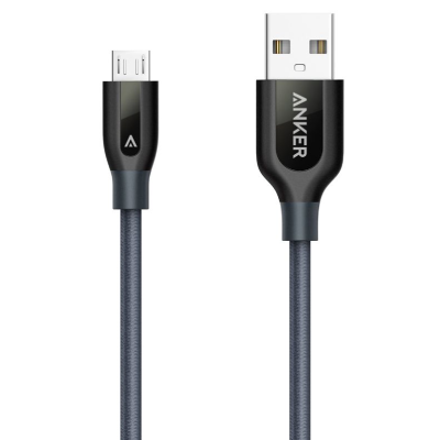 Anker PowerLine+ Micro-USB to USB Charging Cable 0.9m - Brand New - Black