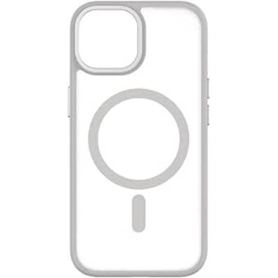 QDOS Hybrid Soft + Snap MagSafe Case Brand New - White Grey - Iphone 15