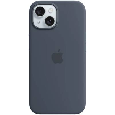 Apple Official Silicone Case with MagSafe Like New - Storm Blue - Iphone 15 Plus
