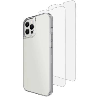 Skech Protection 360 Pack- 2 Screen Protectors & Case Brand New - Clear - Iphone 15 Pro Max