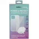 Belkin X Caseym Power & Protect Essential Bundle - Clear Case, Screen Protector & Belkin 20W USB-C Charger clear